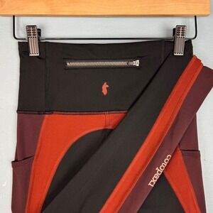 Cotopaxi Women's XS Black Red Colorblock High Waisted 27" Leggings Pockets Zip